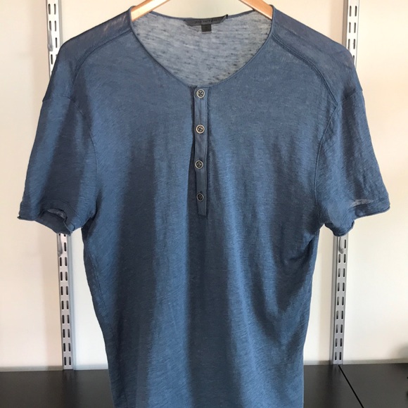 John varvatos linen henley Clearance
